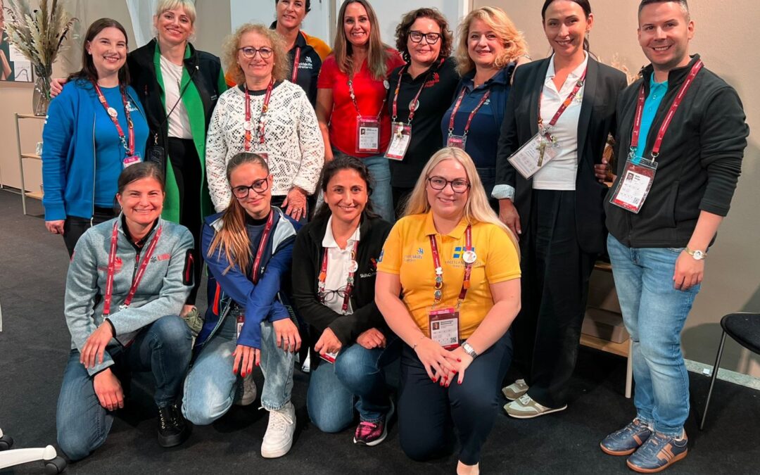 Véronique Gregori et la team Worldskill France Esthétique